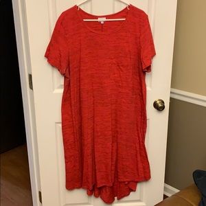 Lularoe Carly Heather Red 3XL